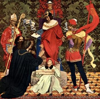 弗蘭尅 卡多根 考伯 John Cabot and his sons receive the charter from Henry VII to sail in search of new lands